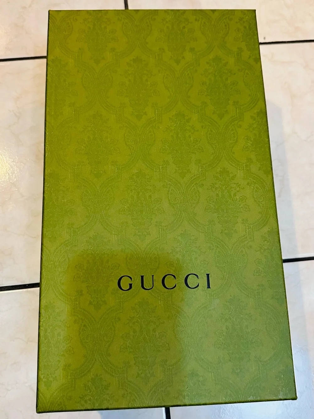 Gucci Olive Green Patterned Gift Box
